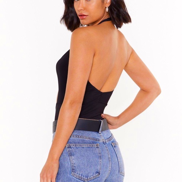 NWT Nasty gal black one piece bodysuit size 1 - Picture 2 of 6